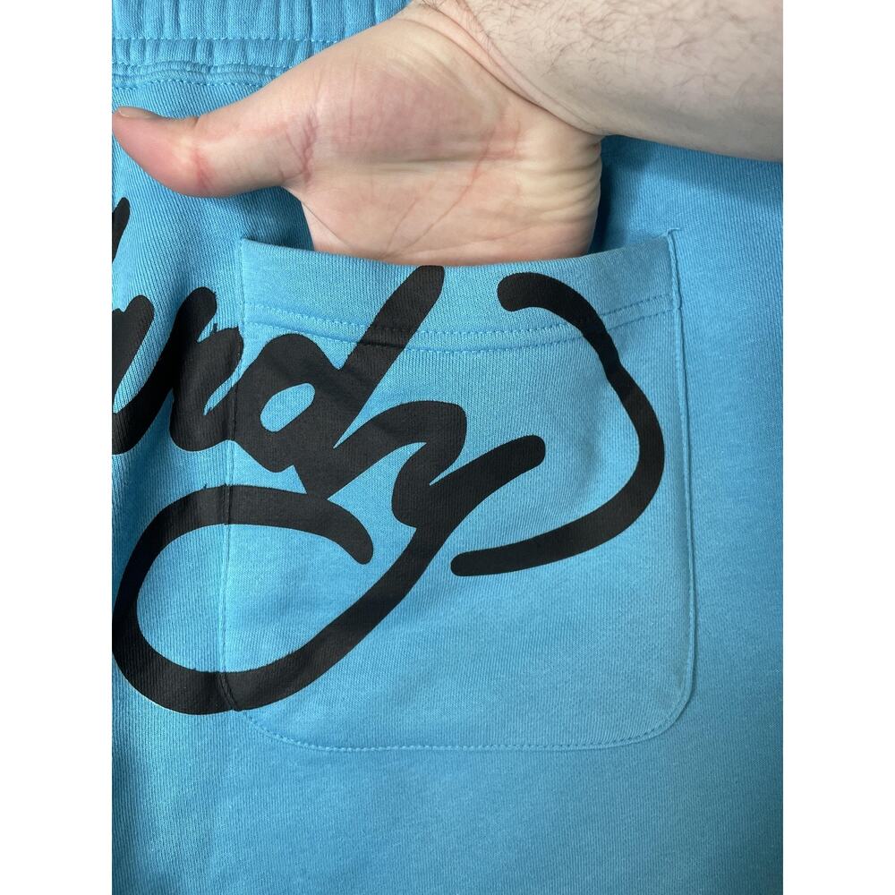 Ed Hardy Shorts Mens XL Blue Skull Tattoo Graphic Sweat Elastic Waist Pockets - Picture 8 of 11